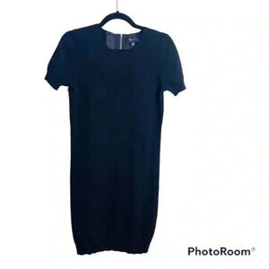 AQUACASHMERE black fitted 100% cashmere dress medium